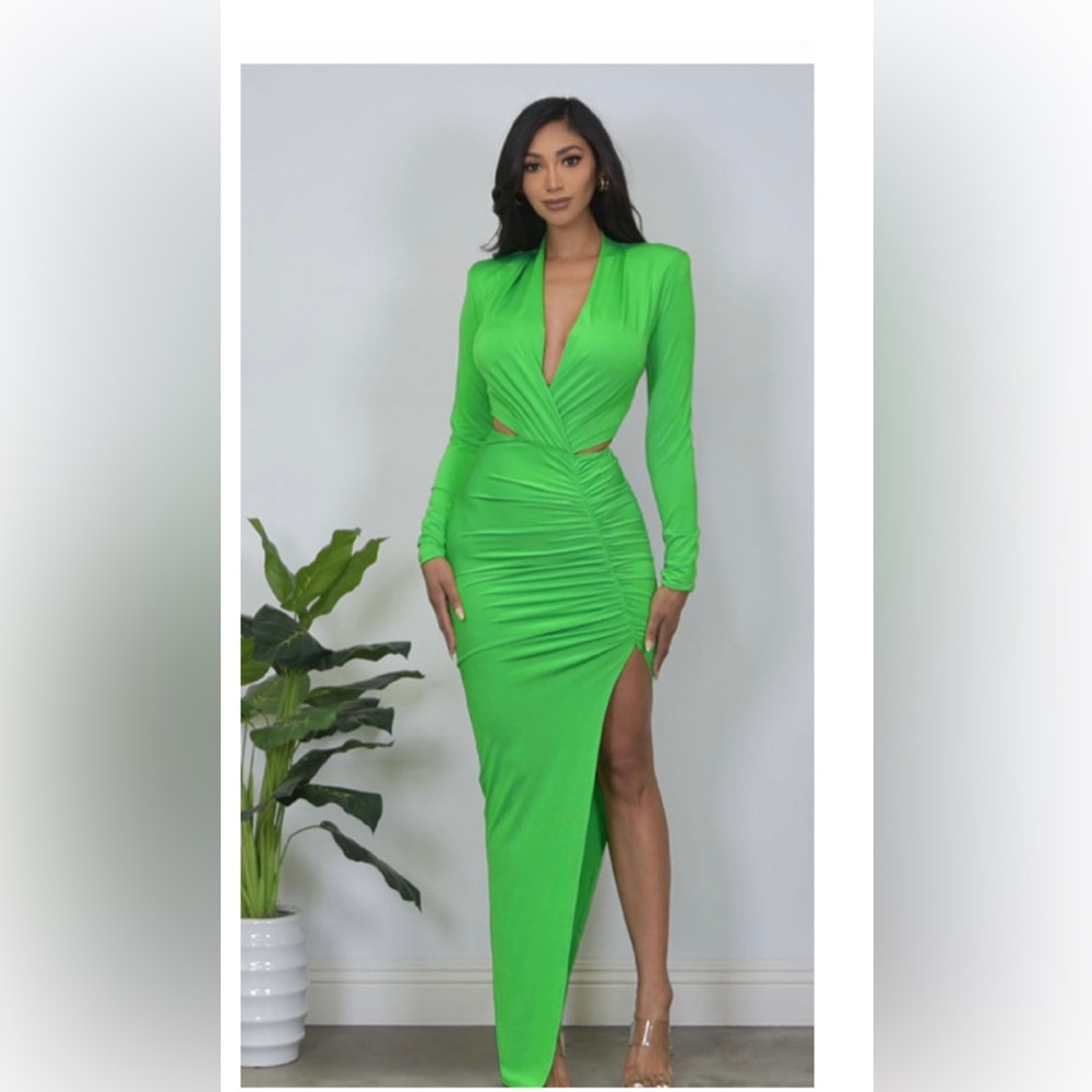 Maribel apple green dress